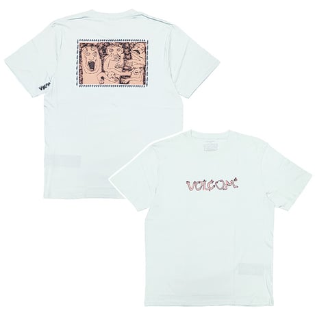 VOLCOM ボルコム Tシャツ 半袖 ライトグリーン系 メンズ　Crazybal T-shirt （CLOUD BLUE）