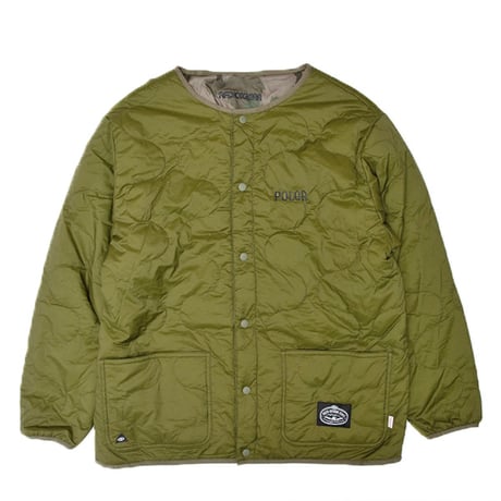 POLER ✕ AFDICEGEAR 　POLeR ポーラー AFDICEGEAR エーエフディー アイスギア ジャケット　REVERSIBLE QUILTED JACKET （OLIVE）