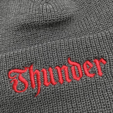 THUNDER TRUCK ビーニー　THUNDER TRUCKS SCRIPT CUFF BEANIE （CHARCOAL） サンダー トラック ニット帽