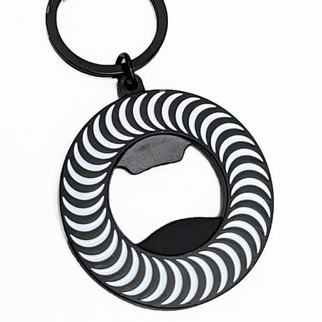 SPITFIRE WHEELS キーホルダー スピットファイア　SPIT FIRE CLASSIC SWIRL BOTTLE OPENER KEYCHAIN （BLACK/WHITE）
