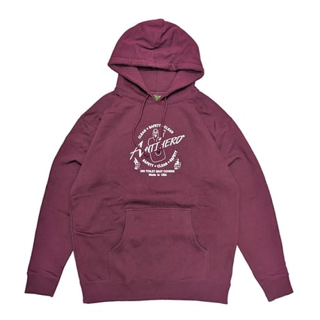 ANTIHERO SKATEBOARDS パーカー アンタイヒーロー ワイン系　CLEAN SAFETY PULLOVER HOODIE （MAROON）