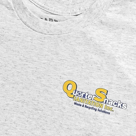 SALE QUARTER SNACKS Tシャツ 半袖 グレー クウォータースナックス　QUARTER SNACKS Sanitation Tee （Ash Grey）
