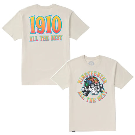 1910 9teenten Tシャツ ベージュ　1910 In Your Head Too SS Tee （Bone） 半袖 ナインティーン テン