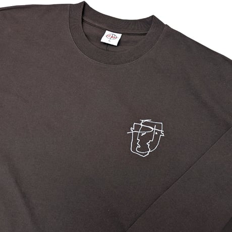 POLAR SKATE CO Tシャツ 長袖 ポーラー メンズ ブラウン　TIDE UP  LS TEE  (WASHED CHOCOLATE）