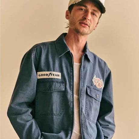 BRIXTON ジャケット ブリクストン メンズ　GOODYEAR TRADEMARK LW JACKET （WASHED NAVY）