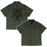 SALE WELCOME SKATEBOARDS シャツ ウェルカム 半袖　ALTAR EMBROIDERED RIPSTOP WORK SHIRT (IVY） 半袖 ウェルカム