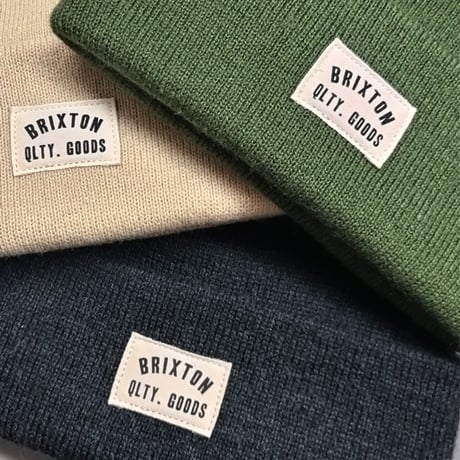 BRIXTON ビーニー ウッドバーン ブリクストン　WOODBURN WATCH CAP BEANIE （CHIVE　BISCOTTI　WASHED BLACK）