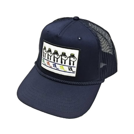 FUCKING AWESOME CAP ファッキンオーサム キャップ　FUCKINGAWESOME Spike Repeat Embroidered 5 Panel Mesh Hat (Navy)