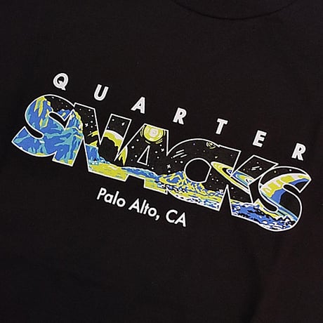 SALE QUARTER SNACKS Tシャツ 半袖 黒 クウォータースナックス　QUARTER SNACKS Tech Tee（Black）