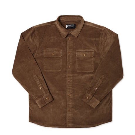 SALE FORMER シャツ 長袖 フランネル コーデュロイ フォーマー　FORMER FLANEL VIVIAN CORD LS SHIRT (BROWN）