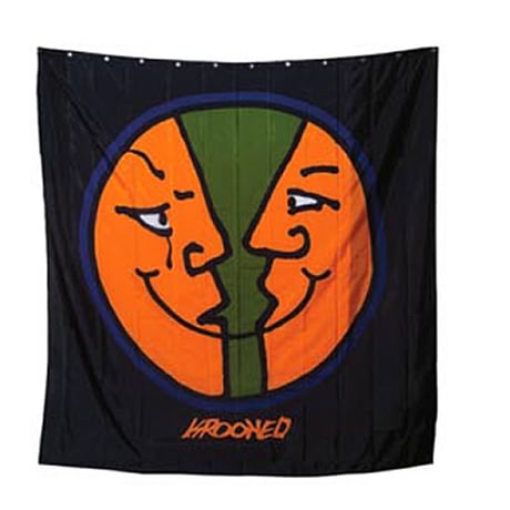 KROOKED シャワーカーテン クルキッド　KROOKED SKATEBOARDS MOONSMILE SHOWER CURTAIN