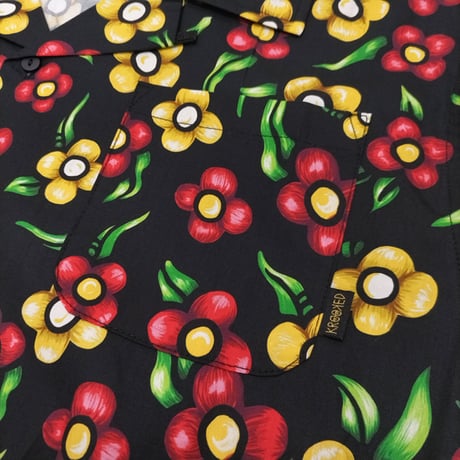 KROOKED シャツ 半袖 クルキッド　KROOKED SKATEBOARDS ALOHA FLOWER CUSTOM S/S SHIRT （MULTI COLOR）