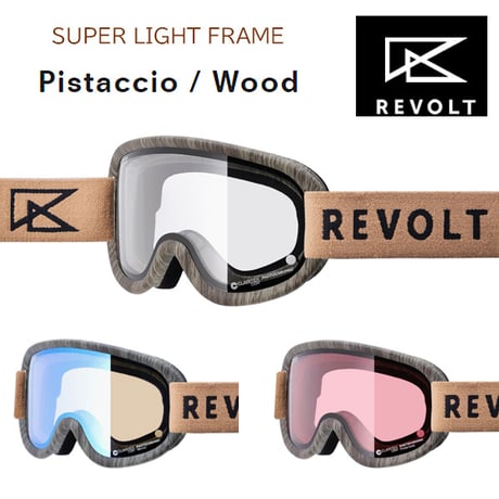 23-24 ゴーグル リボルト スノーボード REVOLT [ SUPER LIGHT FRAME ] Pistaccio / Wood RL114 調光レンズ