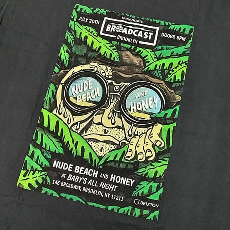 SALE BRIXTON Tシャツ 半袖 ブリクストン 黒　BRIXTON BROOKLYN BROADCAST S/S SST（BLACK GARMENT DYE）