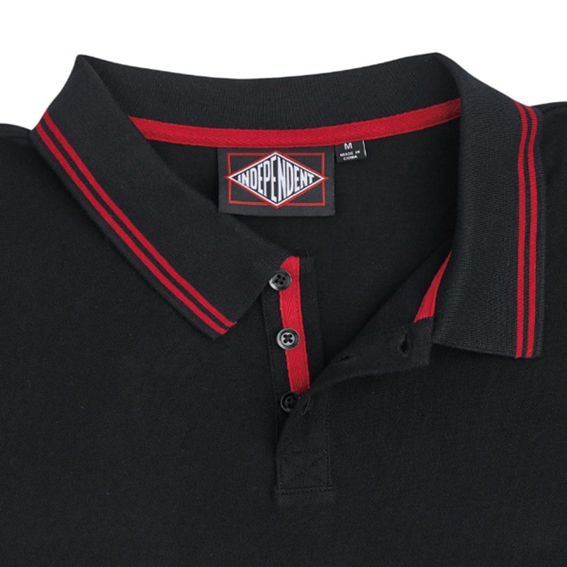 SALE INDEPENDENT SKATEBOARD ポロシャツ 半袖 黒 インディペンデ
