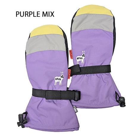 25-26 KM4K ミトン グローブ　KM4K G.M.C  GLOVE 5 （BROWN MIX　PURPLE MIX） スノーグローブ メンズ レディース カモシカ