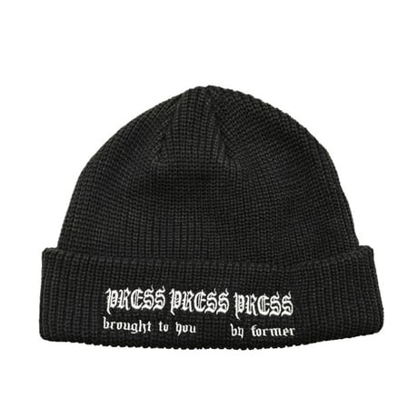 SALE FORMER ビーニー 黒 フォーマー　FORMER PRESS BEANIE（BLACK）