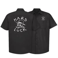 SALE HARD LUCK シャツ 半袖 ハードラック　HARD OG WORKSHIRT （BLACK）
