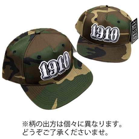 1910 9teenten CAP キャップ スナップバックキャップ ナインティーン テン　1910 OG Patched 5 Panel Hat （Camo）