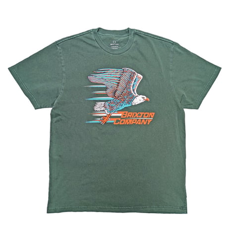 BRIXTON Ｔシャツ 半袖 グリーン ブリクストン メンズ　BRIXTON FREE S/S TEE （PRIMAL GREEN WORN WASH）