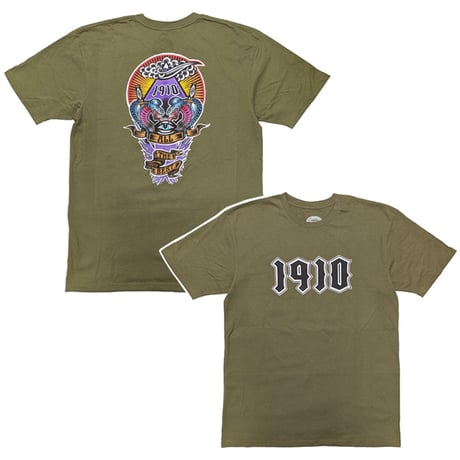 1910 9teenten Tシャツ　1910 SNAKE EYES S/S T-SHIRT （MILITARY GREEN） MS125179 半袖 ナインティーン テン