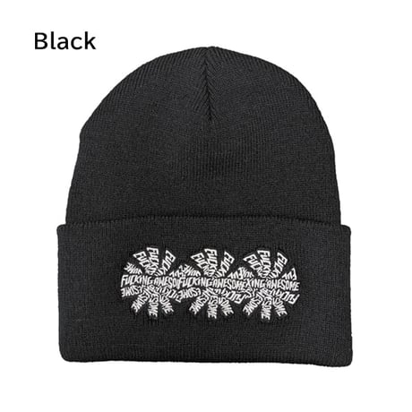 FUCKING AWESOME ファッキンオーサム ビーニー　FUCKINGAWESOME Three Spiral Cuff Beanie （Black Tan Red）