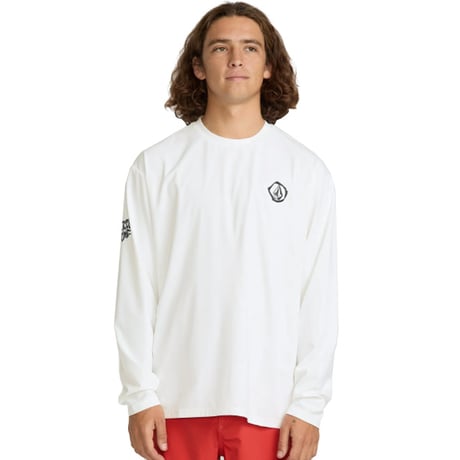 VOLCOM ラッシュガード ボルコム　Men's Wavvyyy Surf Long Sleeve Thrashguard （ White）