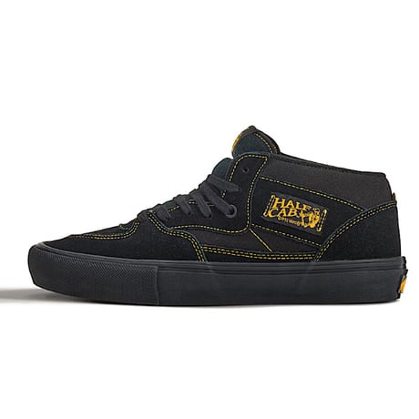 VANS スケートハーフキャブ バンズ スニーカー ブラック　SKATEBOARDING SKATE HALF CAB (BLACK/MUSTERD）VN0A5FCDBLN