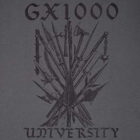 GX1000 Tシャツ 半袖 ジーエックスセン チャコールグレー　University Tee (Charcoal）