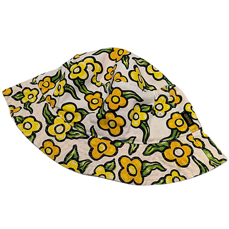 KROOKED バケットハット クルキッド ベージュxイエロー KROOKED