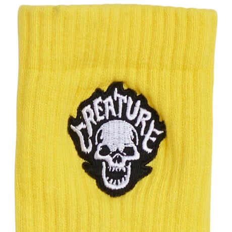 CREATURE SKATEBOARDS ソックス クリーチャー メンズ　Bonehead Flame Mens Creature Socks（Yellow/Green Fade）