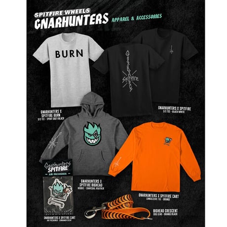 ドッグリード スピットファイア　GNARHUNTERS ｘ SPIT FIRE BIGHEAD CRESCENT DOG LEAD （ORANGE/BLACK）