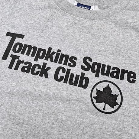 QUARTER SNACKS スウェット トレーナー グレー クウォータースナックス　TRACK CLUB CHAMPION CREWNECK （HEATHER GREY）
