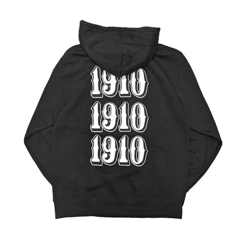 1910 9teenten パーカー　1910 3 UP PULLOVER HOODIE （BLACK） MS125187 フードスウェット ナインティーン テン
