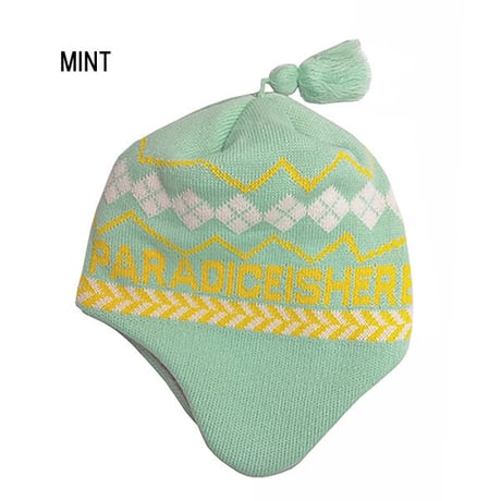 SALE イヤーフラップ ビーニー メンズ レディース カモシカ KM4K EAR FLAP BEANIE 8 （LAVENDER　BEIGE　MINT）