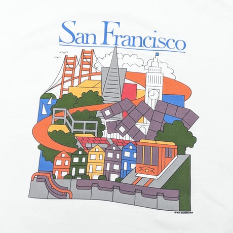 REAL SKATEBOARDS Tシャツ 半袖 リアル スケートボード　REAL DOUBLE SF TRAVEL S/S TEE （WHITE）