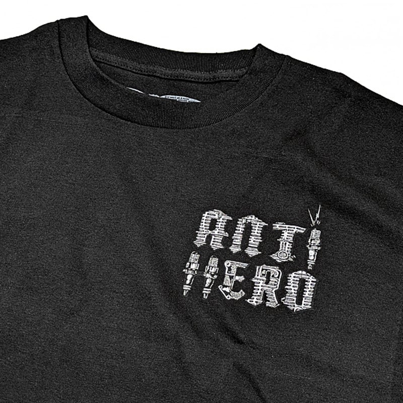 ANTIHERO SKATEBOARDS Tシャツ アンタイヒーロー 黒 半袖 ANTIHER