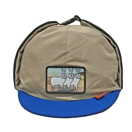 23-24 KM4K キャップ　KM4K CAP 10 60/40 “サイズ⇒59cm ”（L.BEIGE/BLUE　NAVY/L.BEIGE） カモシカ