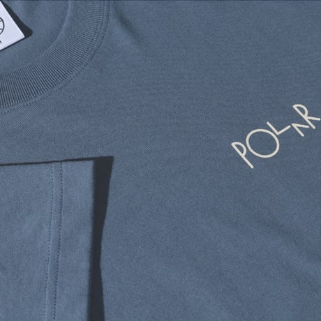 POLAR SKATE CO Tシャツ 半袖  ブルー ポーラー メンズ　Contrast Tee  Stroke Logo （Grey Blue）