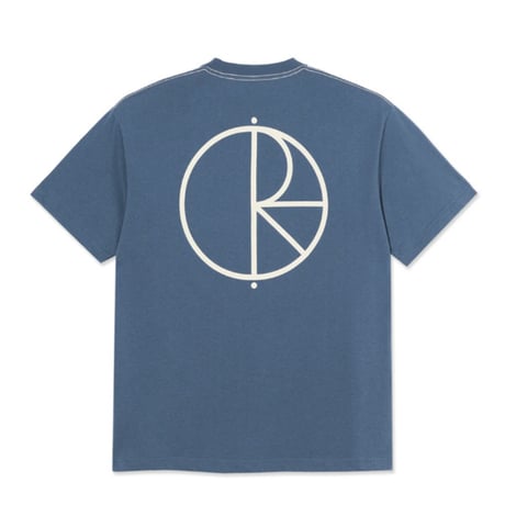 POLAR SKATE CO Tシャツ 半袖  ブルー ポーラー メンズ　Contrast Tee  Stroke Logo （Grey Blue）