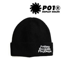SALE PLAYDESIGN ビーニー　PO1 PLAYDESIGN FRIDAY BECAME PLAYDAYS BEANIE （BLACK） ビーニー コラボ プレイ プレイデザイン