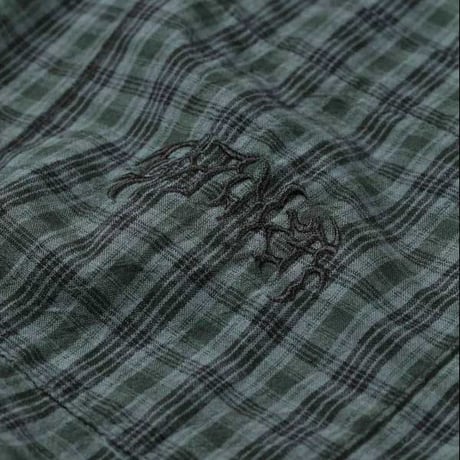 FORMER シャツ 半袖 フォーマー グリーン系 チェック　MANNERS CHECK SS SHIRT（RIVER）