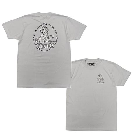ANTIHERO SKATEBOARDS Tシャツ アンタイヒーロー 半袖 グレー　THE GENIUS S/S TEE (SILVER)
