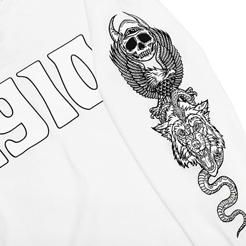 1910 9teenten Tシャツ 1910 TOTEM L/S T-SHIRT （WHIT