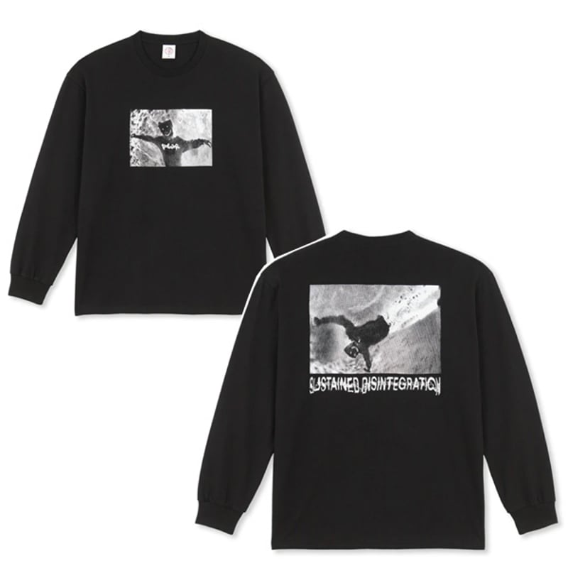 POLAR SKATE CO Tシャツ 長袖 黒 ポーラー メンズ SUSTAINED DIS