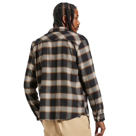 SALE BRIXTON BOWERY シャツ 長袖 ブリクストン チェック　20TH ANNIV BOWERY FLANNEL SHIRT （BLACK/CREAM）