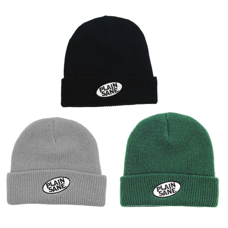 大特価セール PLAINSANE GREE FOREST GRAY FLAT BEANIE(BLACK PS 服&ファッション小物