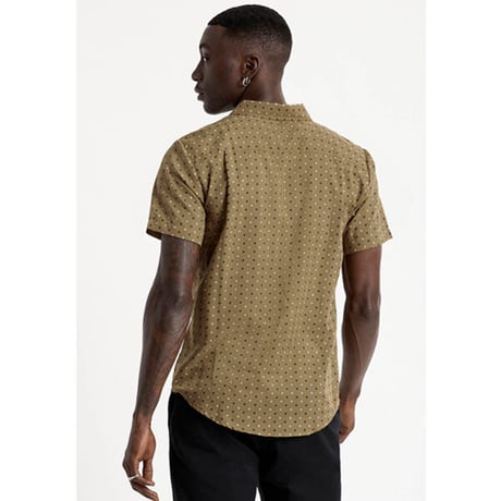SALE BRIXTON シャツ 半袖 ブリクストン　CHARTER PRINT S/S WVN SHIRT（DRAB OLIVE）