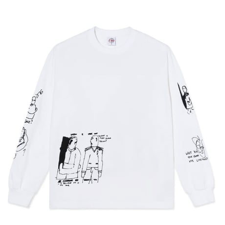 POLAR SKATE CO Tシャツ 長袖 ポーラー メンズ ホワイト　LS Tee  The End （White）