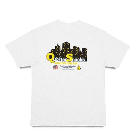 SALE QUARTER SNACKS Tシャツ 半袖 グレー クウォータースナックス　QUARTER SNACKS Sanitation Tee （Ash Grey）